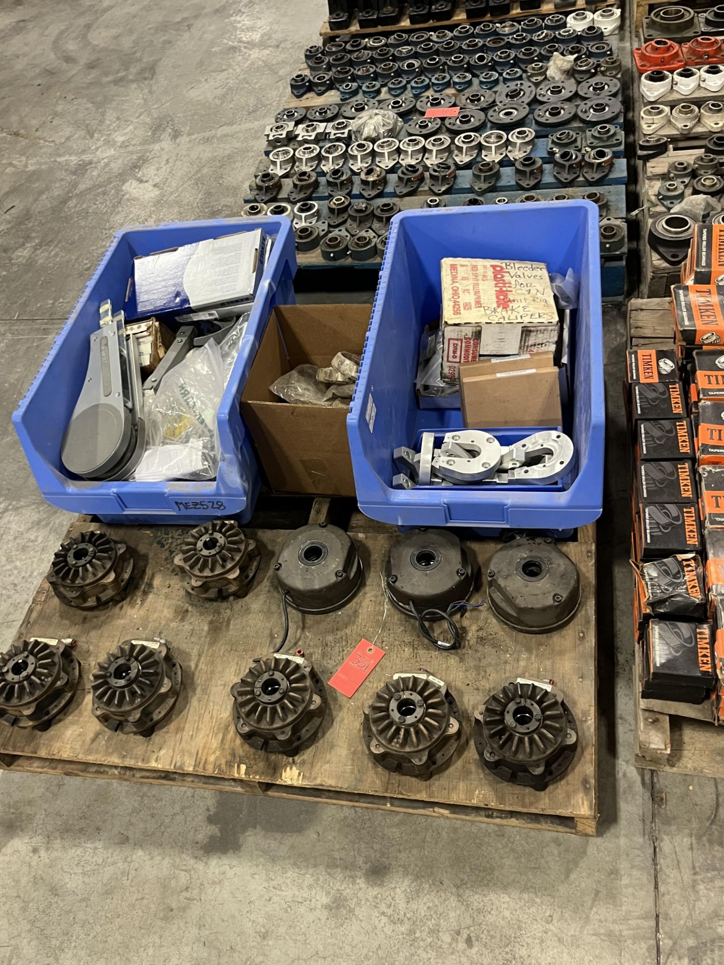 Skid Lot - Bleeder Valves, Gears, Electric Motor Brakes