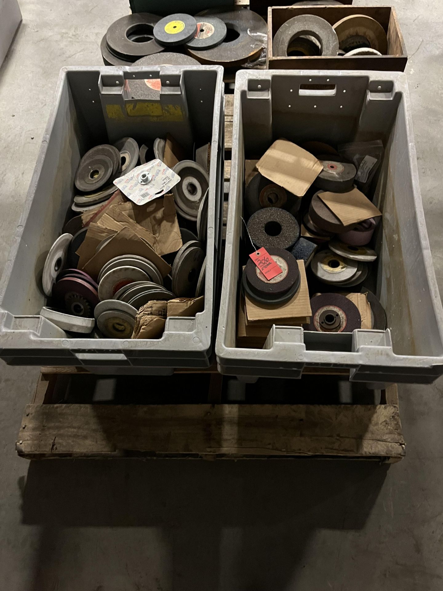 (2) Totes of Grinding & Cut Off Wheels
