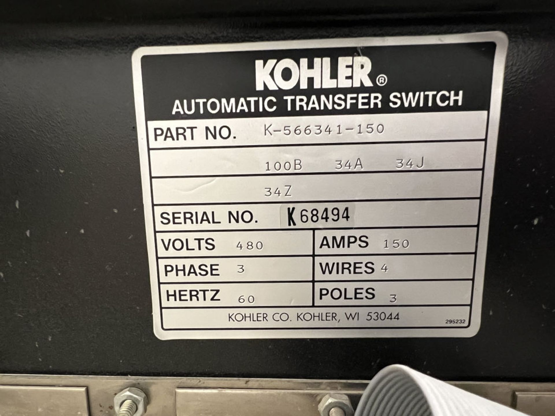 Kohler Power System Automatic Transfer Switch - Image 4 of 4