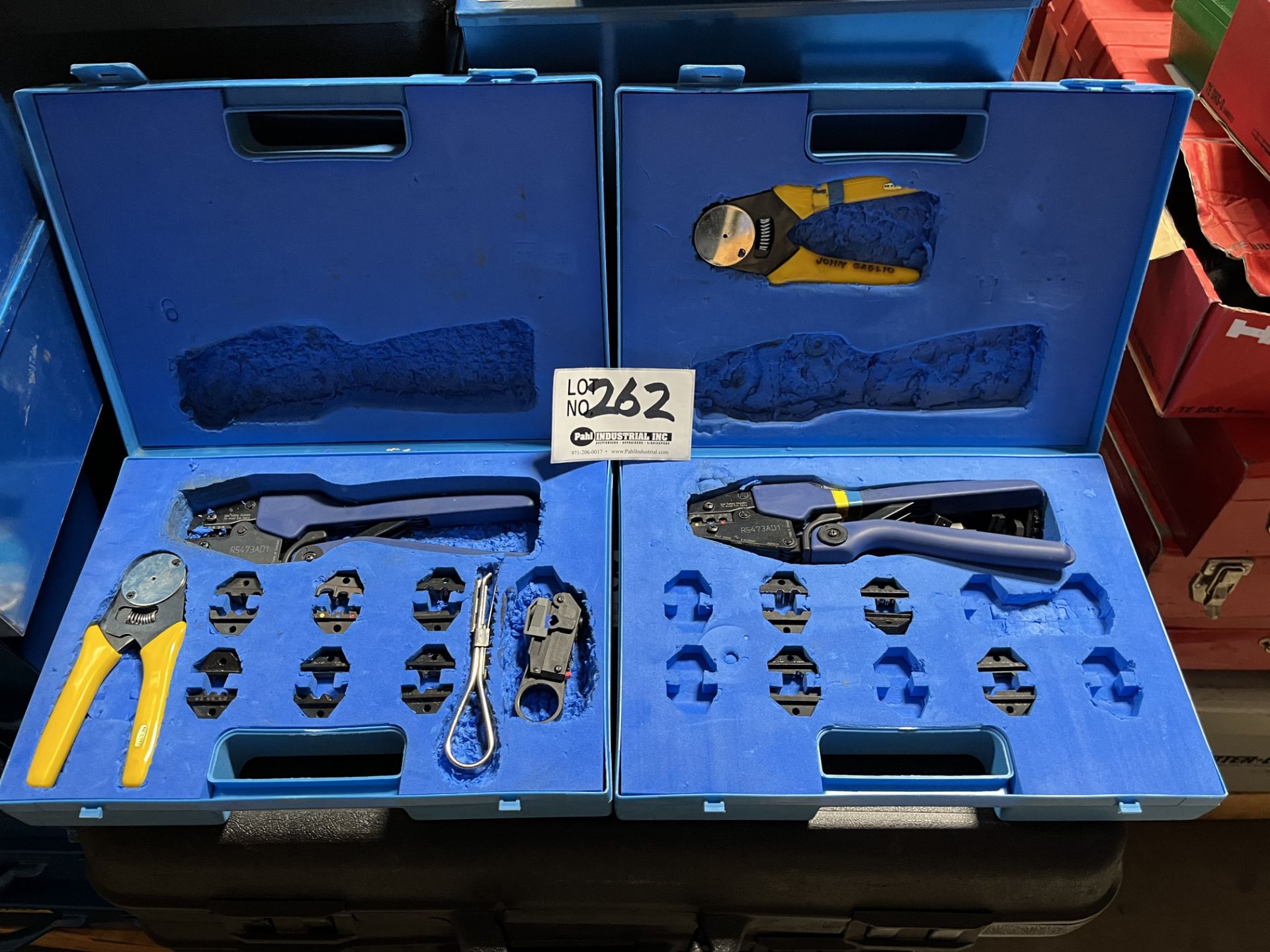 (2) R5473AD1 Crimping Tools w/assorted dies and box
