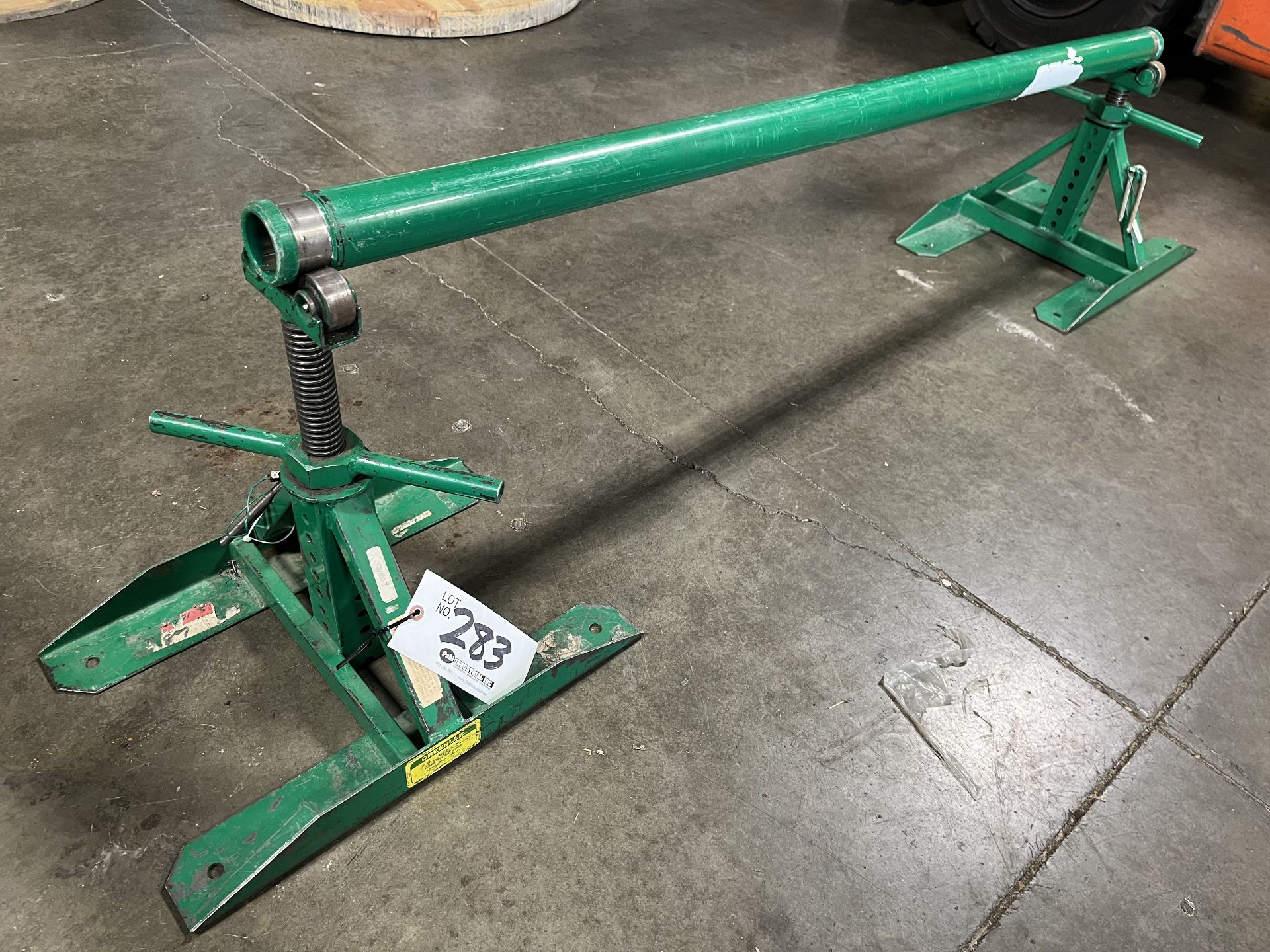 Set of Greenlee 687 Roller Stands with 5' axle