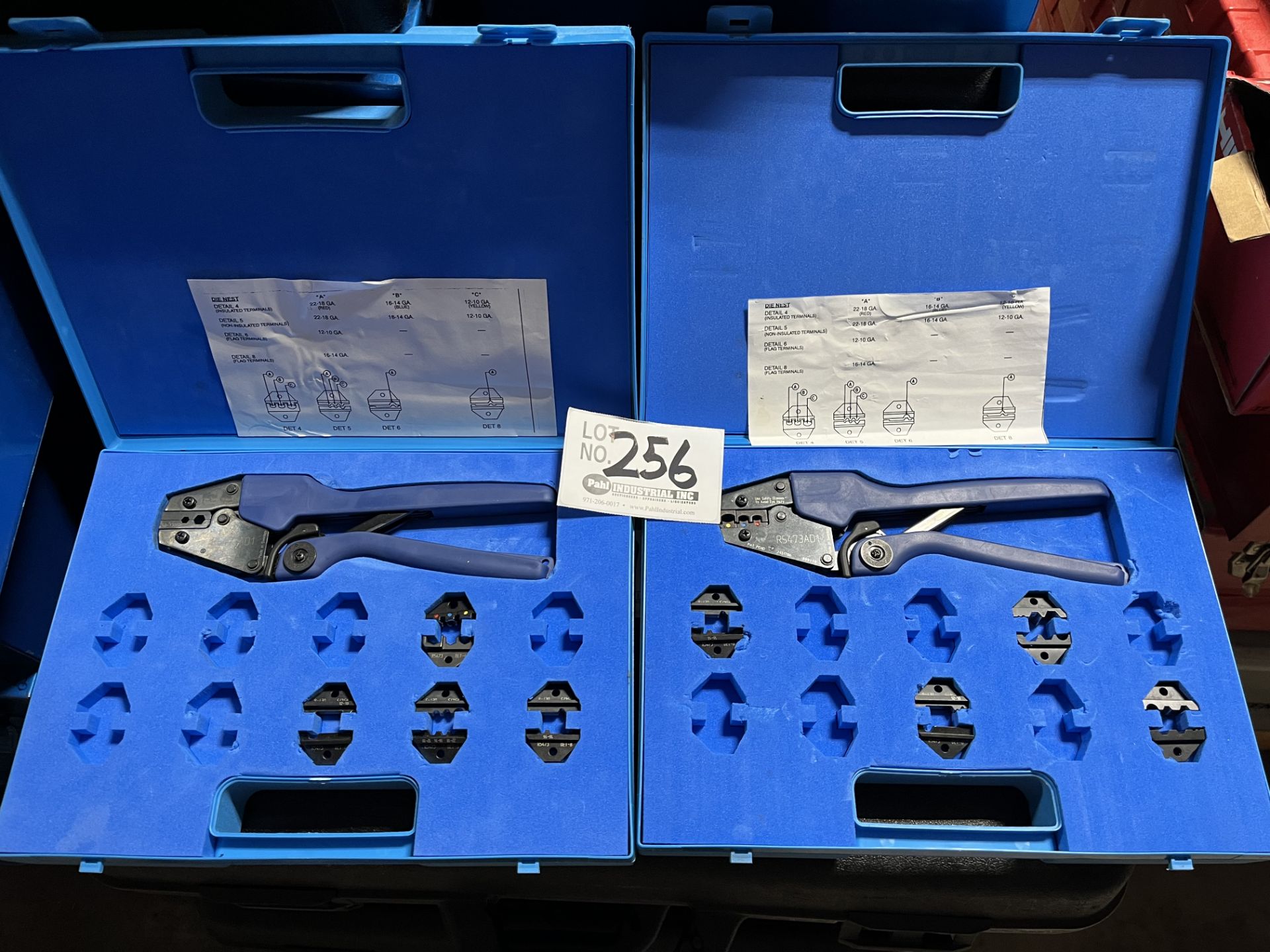 (2) R5473AD1 Crimping Tools w/assorted dies and box