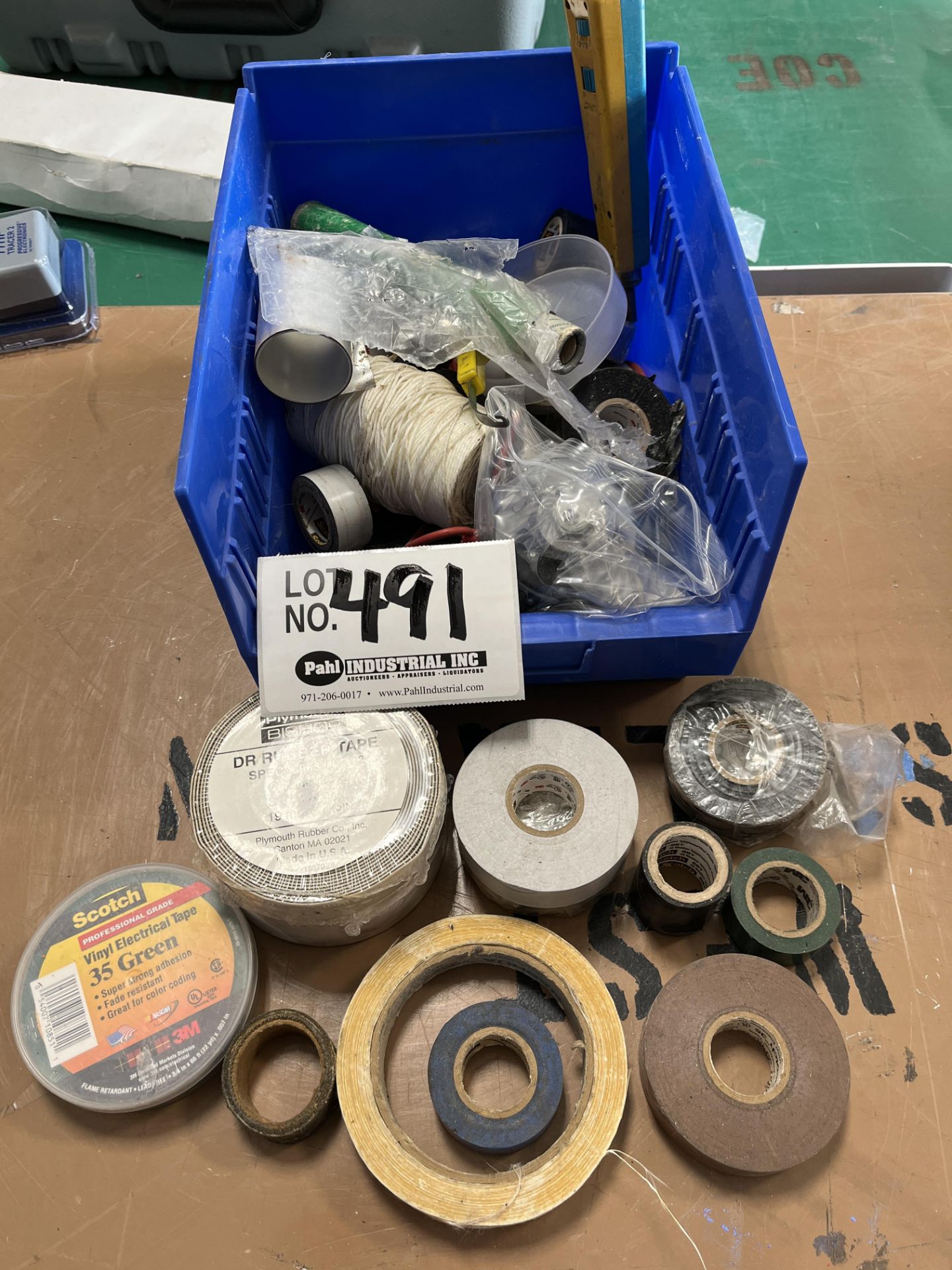 Assorted Electrical Tape, String, Hand Tools