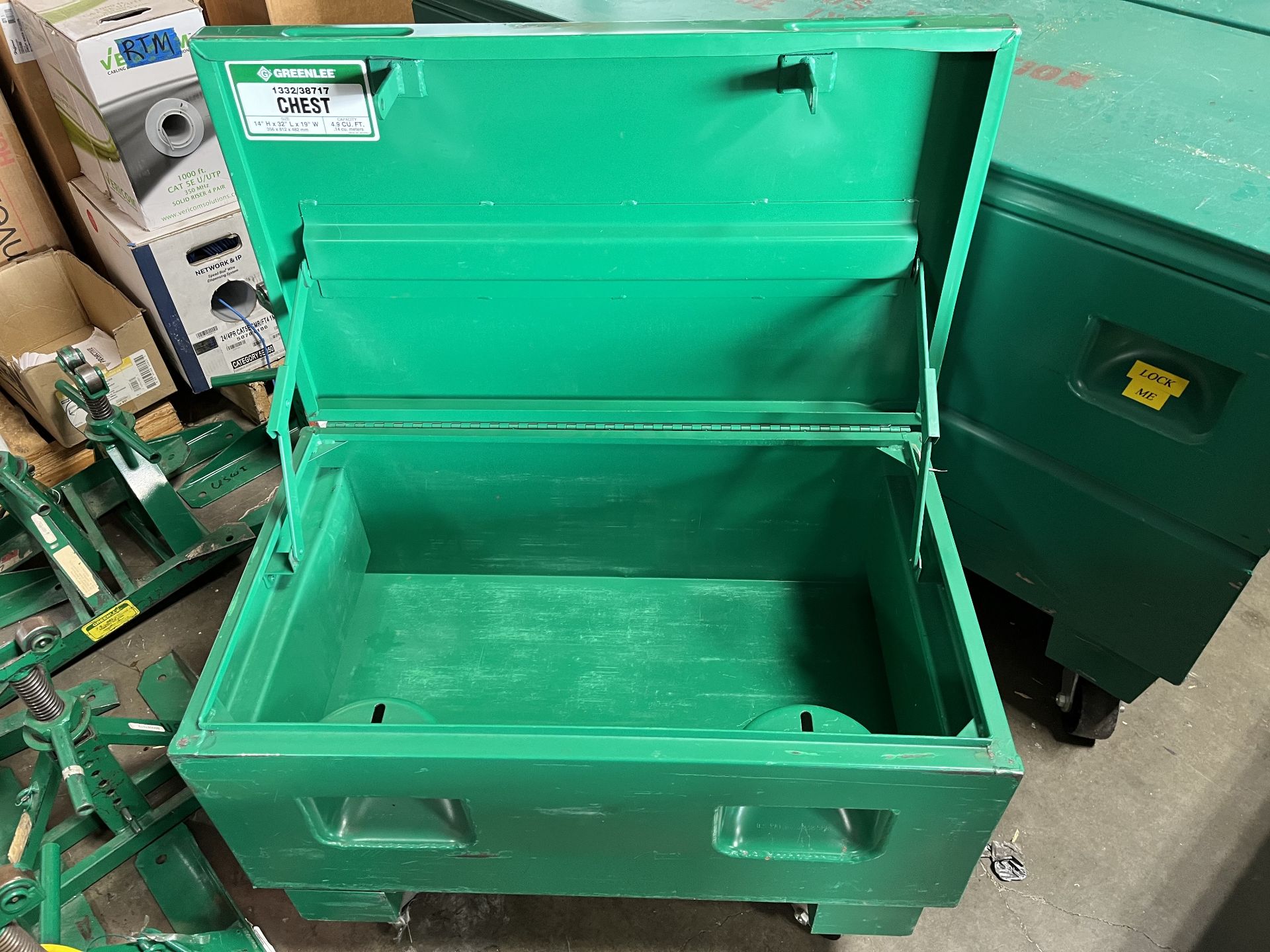 Greenlee 14" X 32" X 19" Job Box on casters Model 1332/38717 - Image 2 of 2