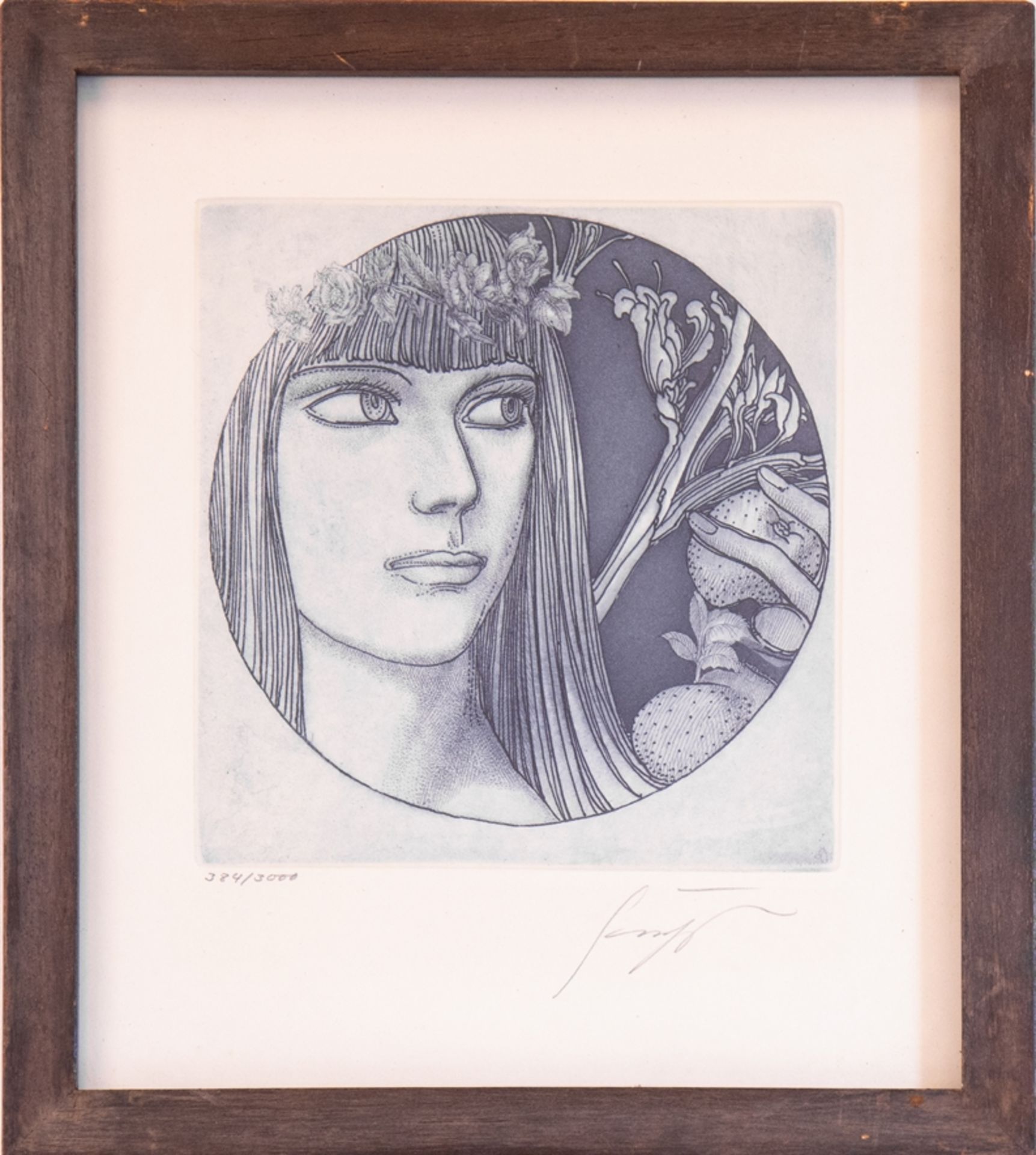Etching Ernst Fuchs, "Aura Vignette", signed - Image 3 of 3