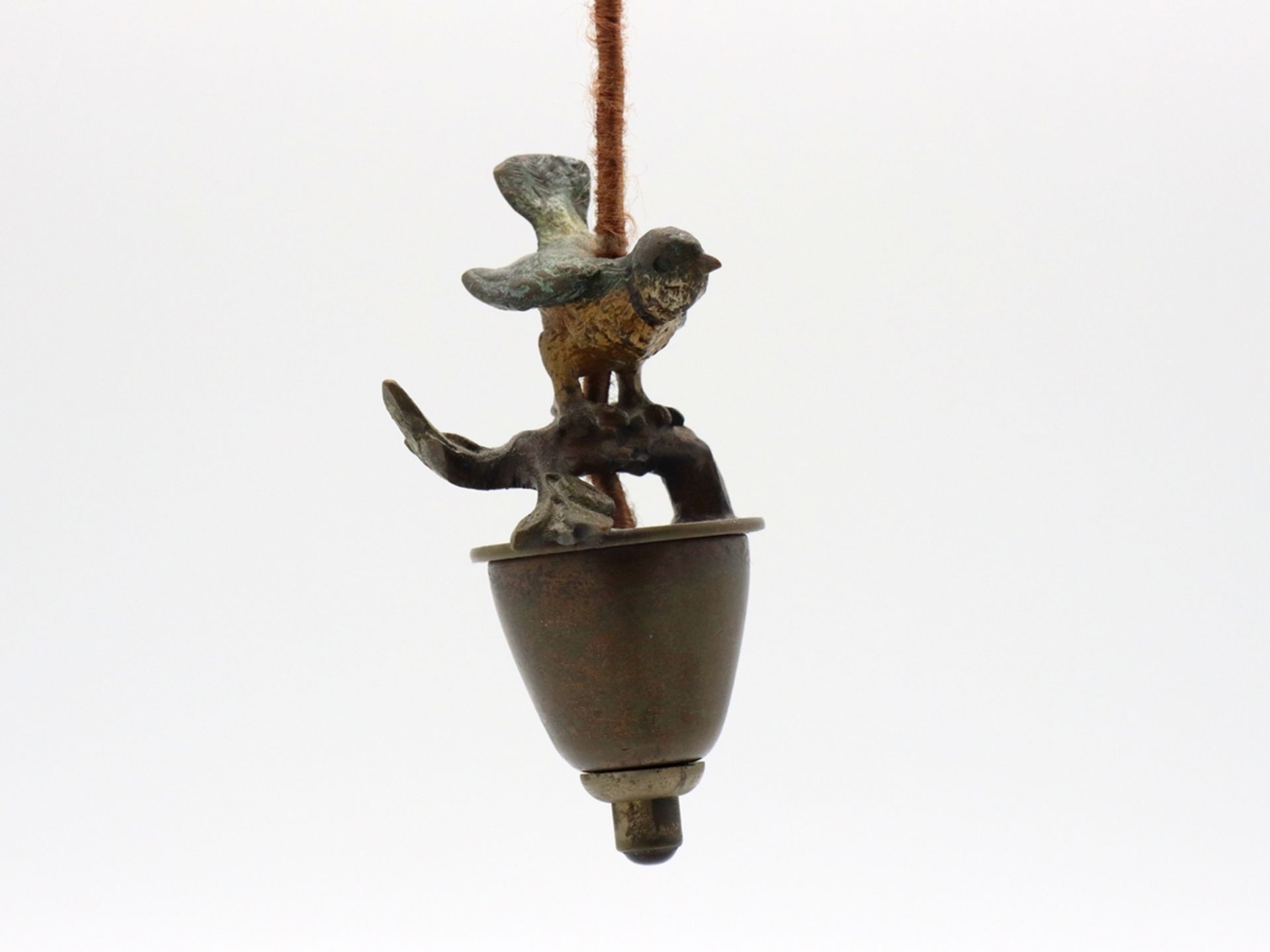 Table bell bronze bird, around 1900. - Image 5 of 5