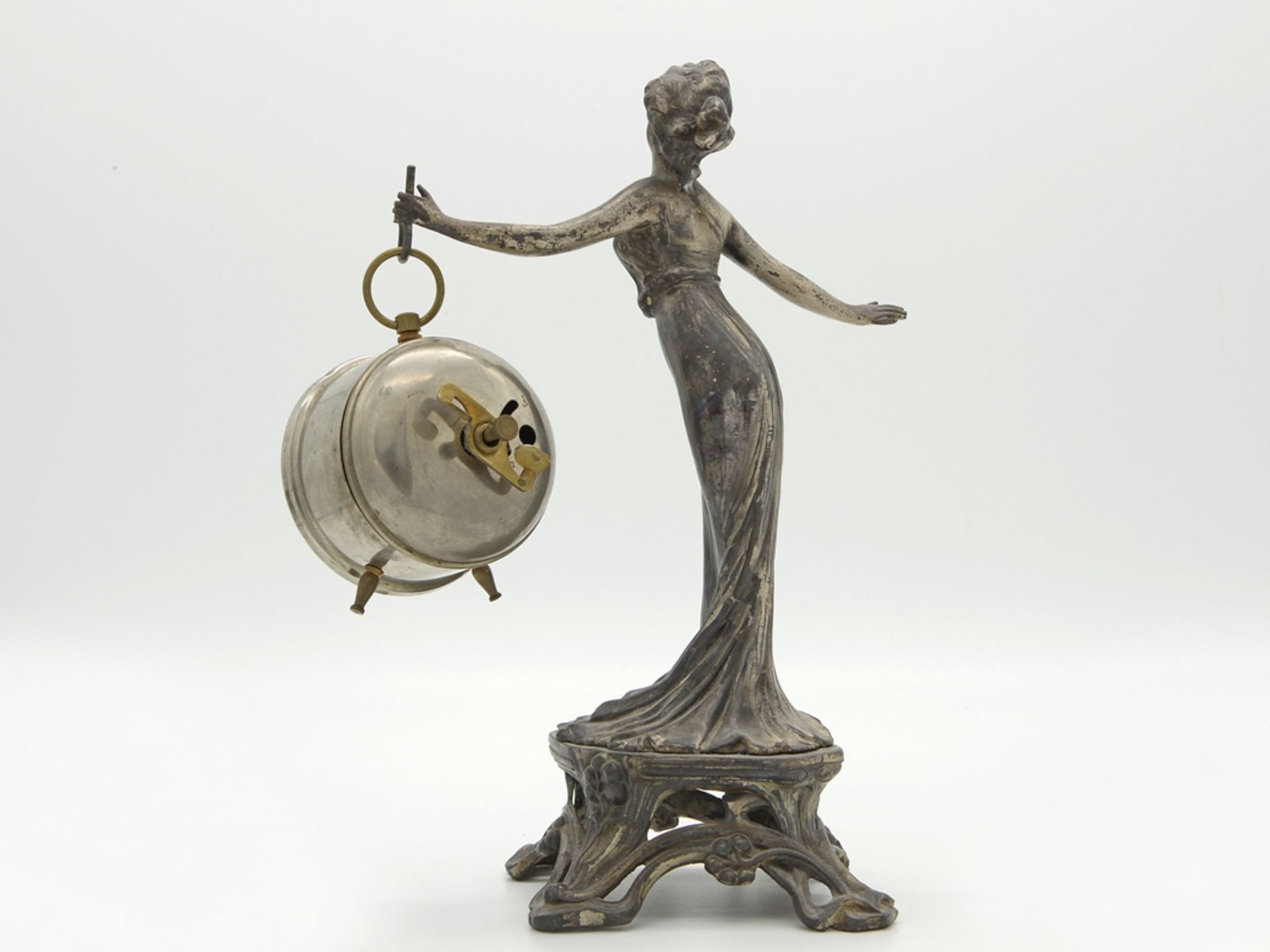 Art Nouveau lady, clock holder around 1900 - Image 2 of 4