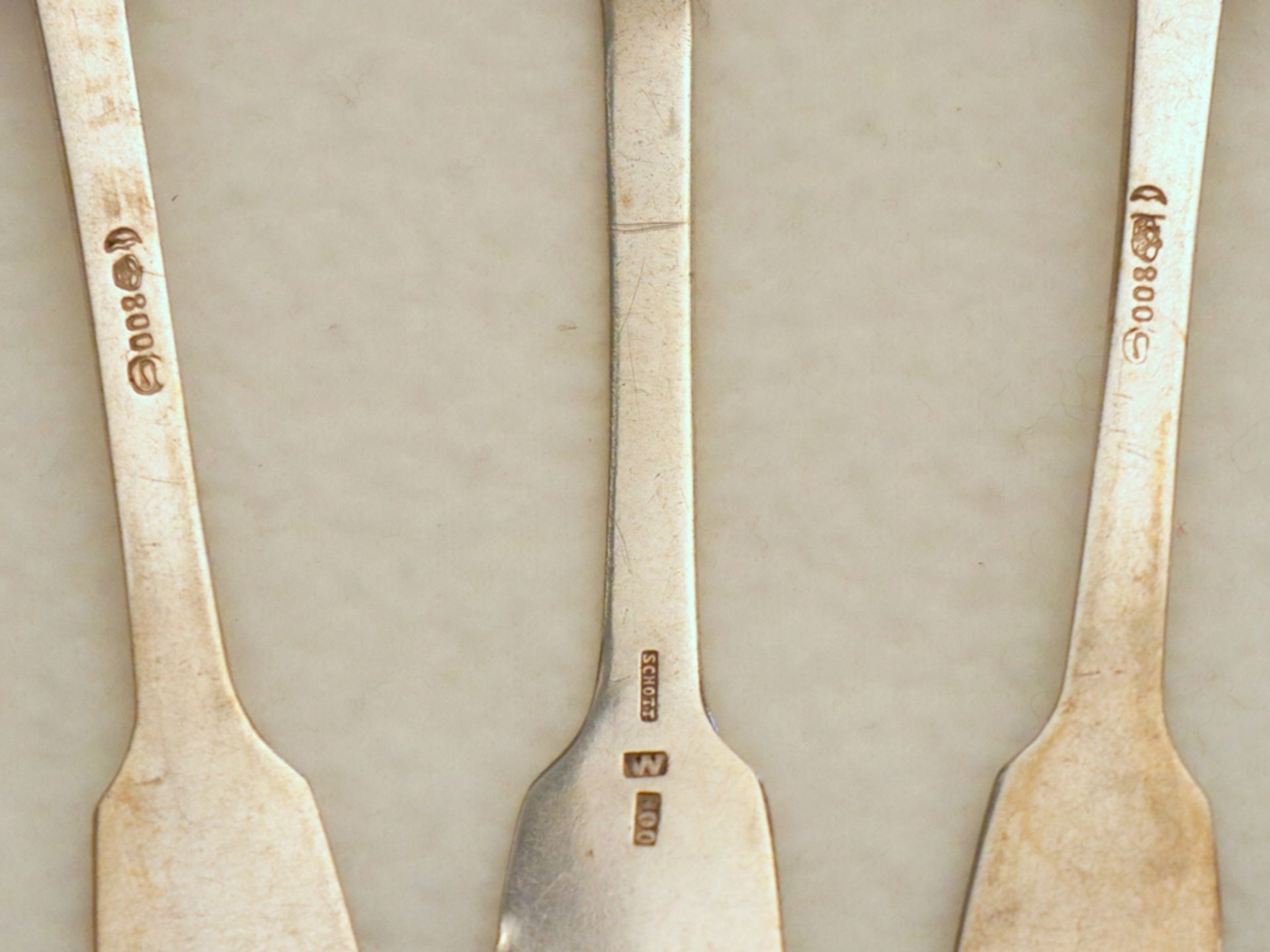 Convolute silver cutlery 800s - Image 4 of 7