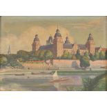 Ölgemälde Schloss Aschaffenburg, datiert 1932.