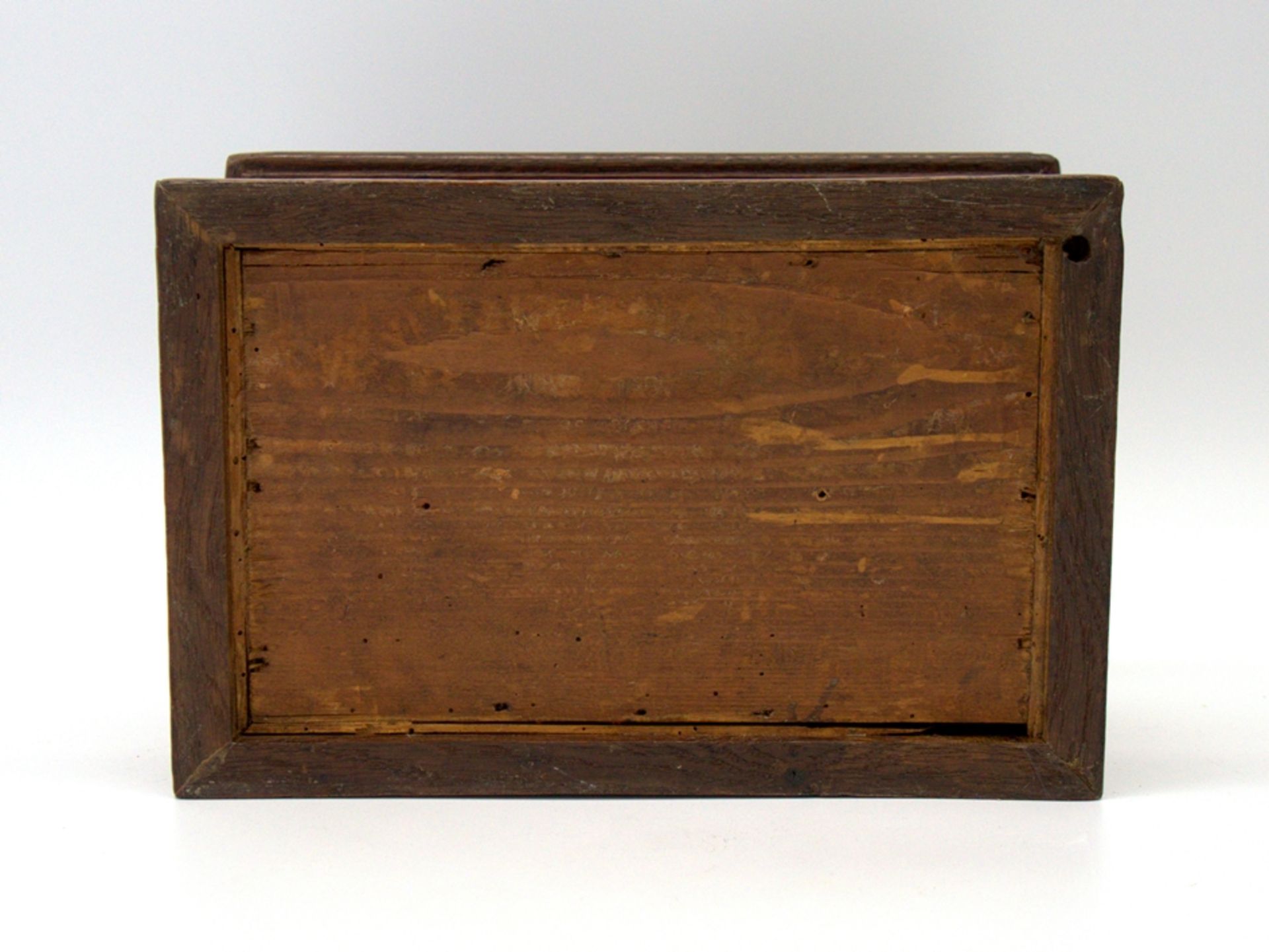 A Biedermeier chest (model chest), veneered & inlaid with side compartment, circa 1840. - Image 4 of 6