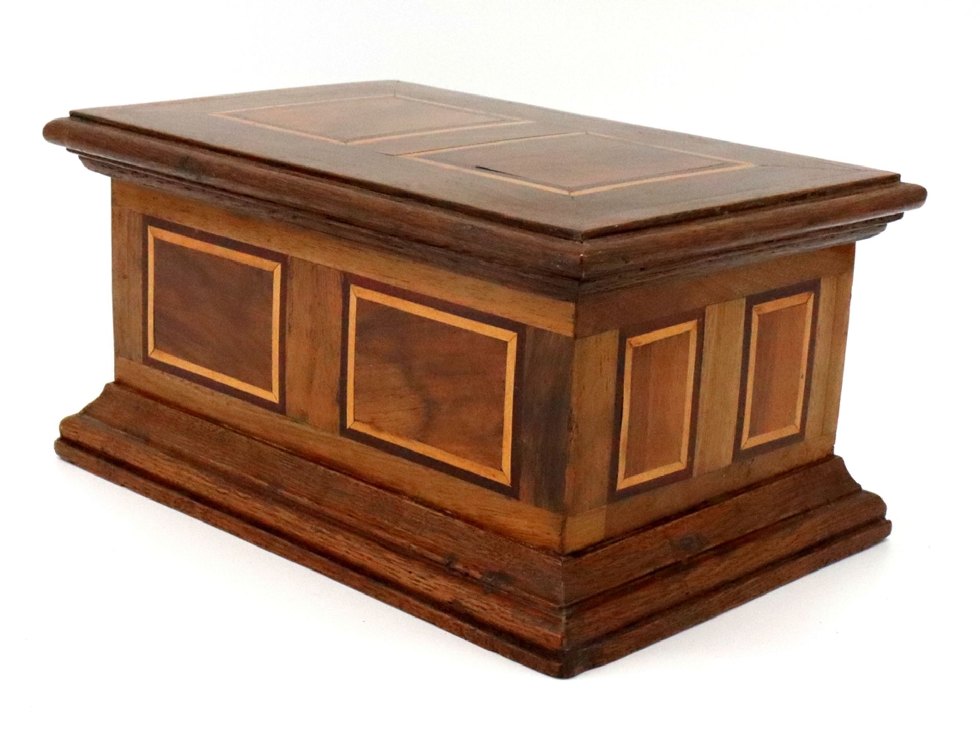 A Biedermeier chest (model chest), veneered & inlaid with side compartment, circa 1840. - Image 3 of 6