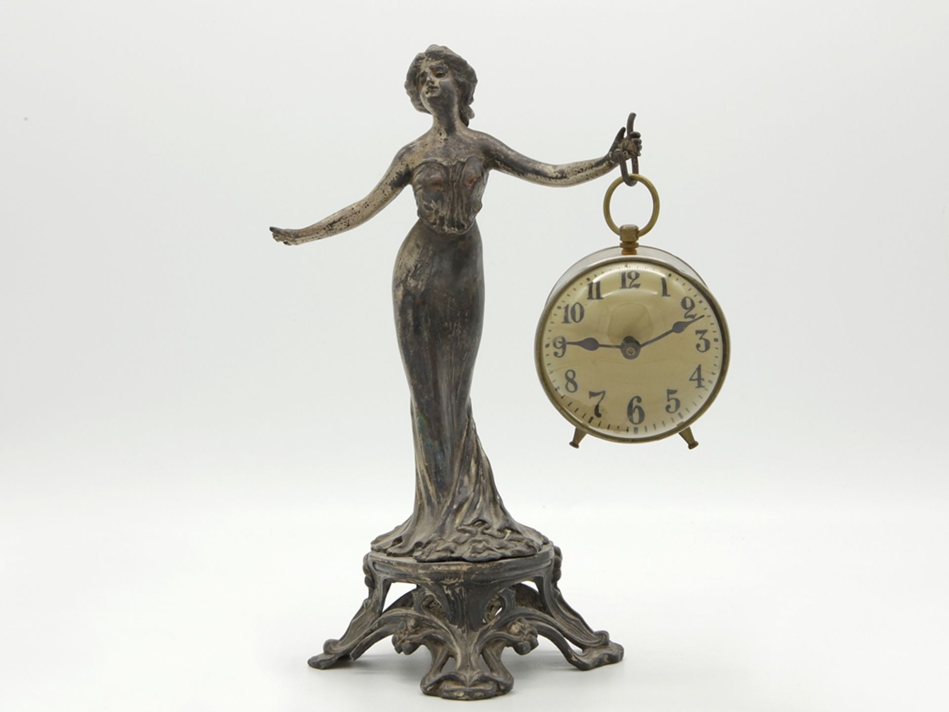 Art Nouveau lady, clock holder around 1900