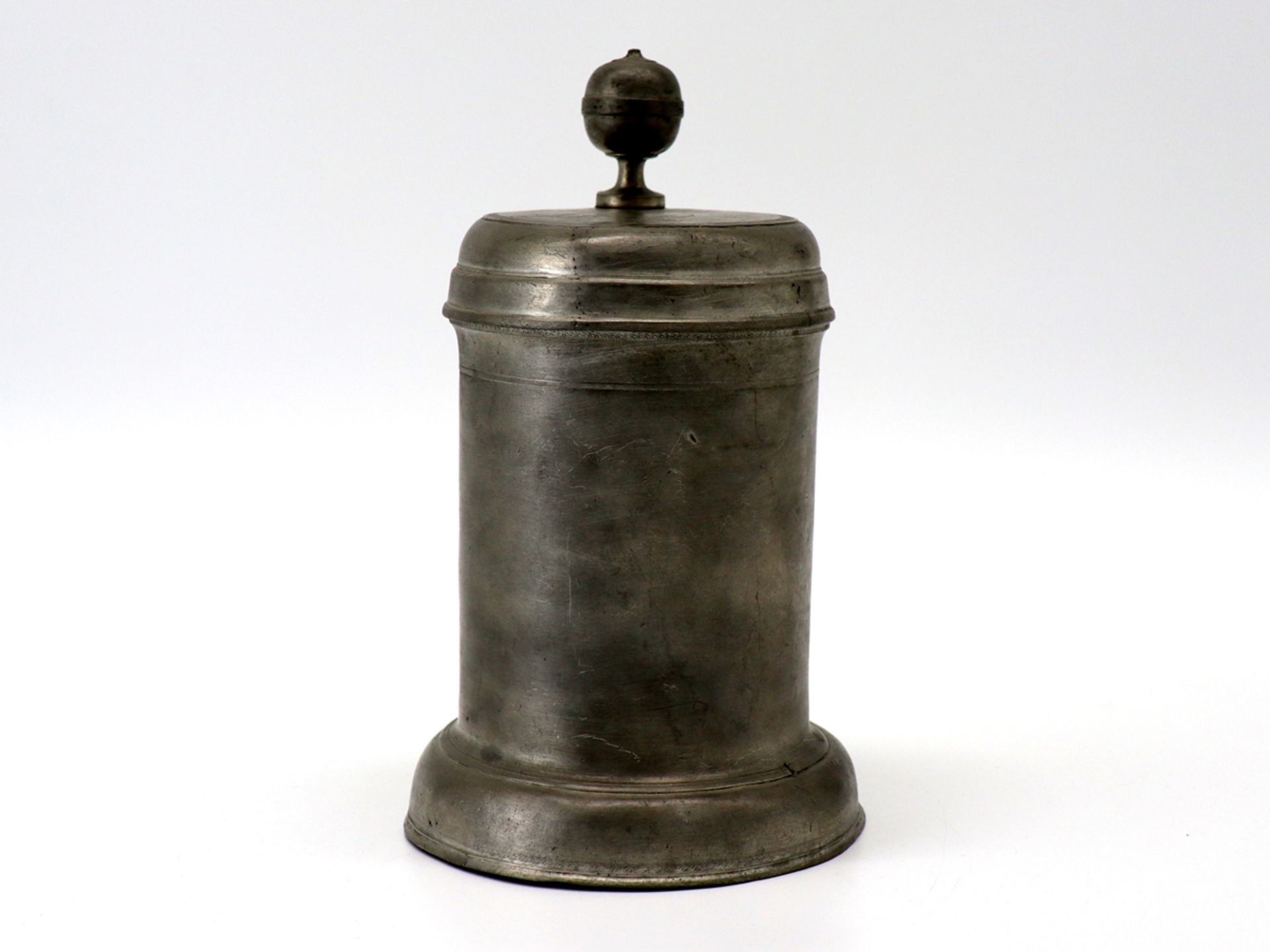 Saxon pewter tankard, dated 1823