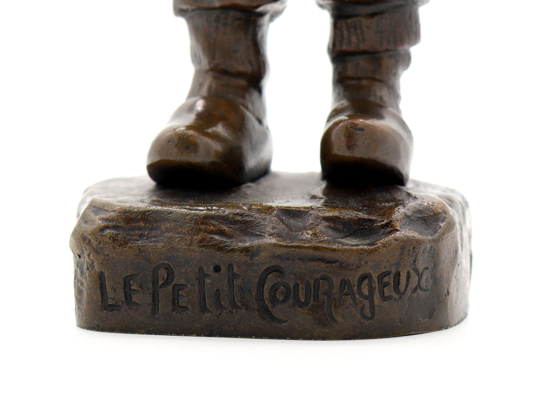 J. Picciole, bronze "le petit courageux" France c. 1920 - Image 5 of 10