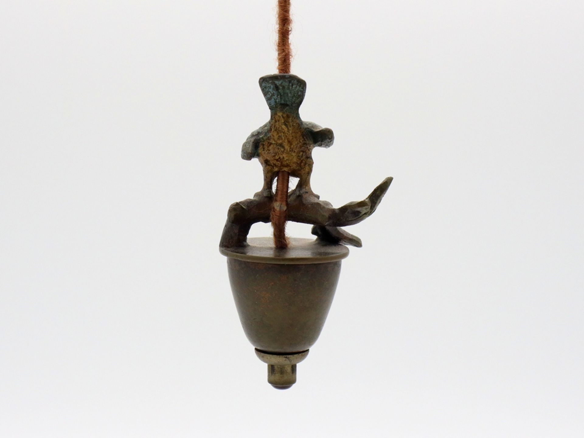 Table bell bronze bird, around 1900. - Image 2 of 5