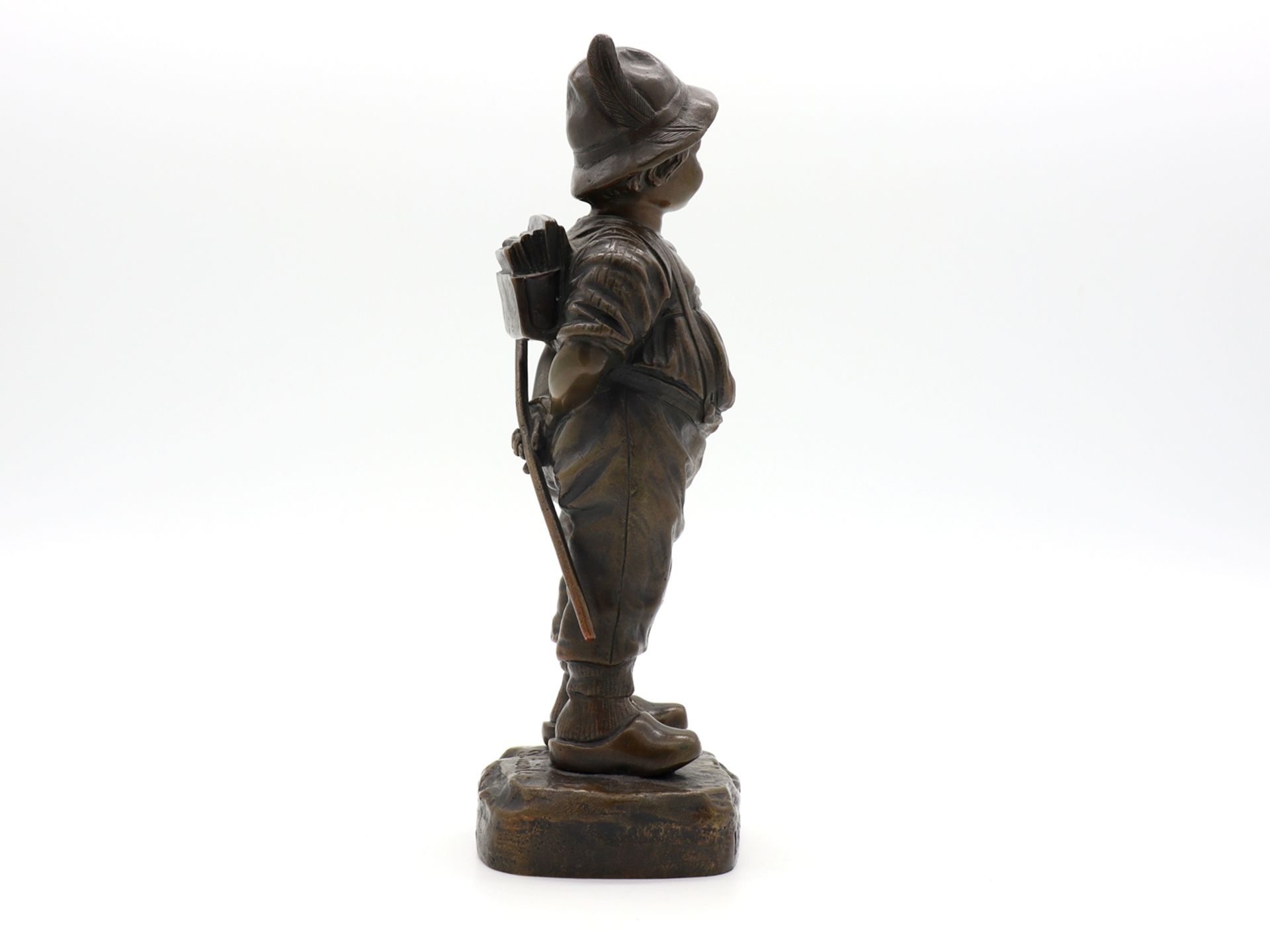 J. Picciole, bronze "le petit courageux" France c. 1920 - Image 4 of 10