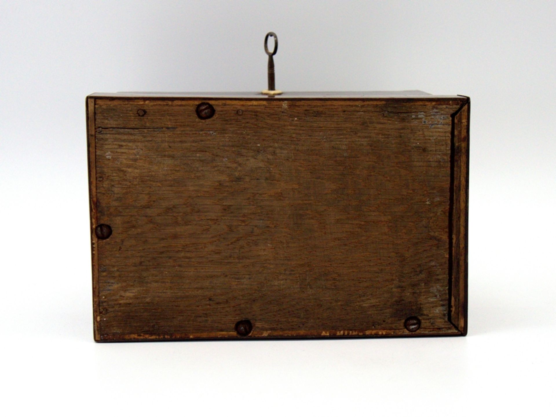 Elegant Biedermeier box, walnut veneer, with secret compartment, c. 1820 - Image 5 of 11