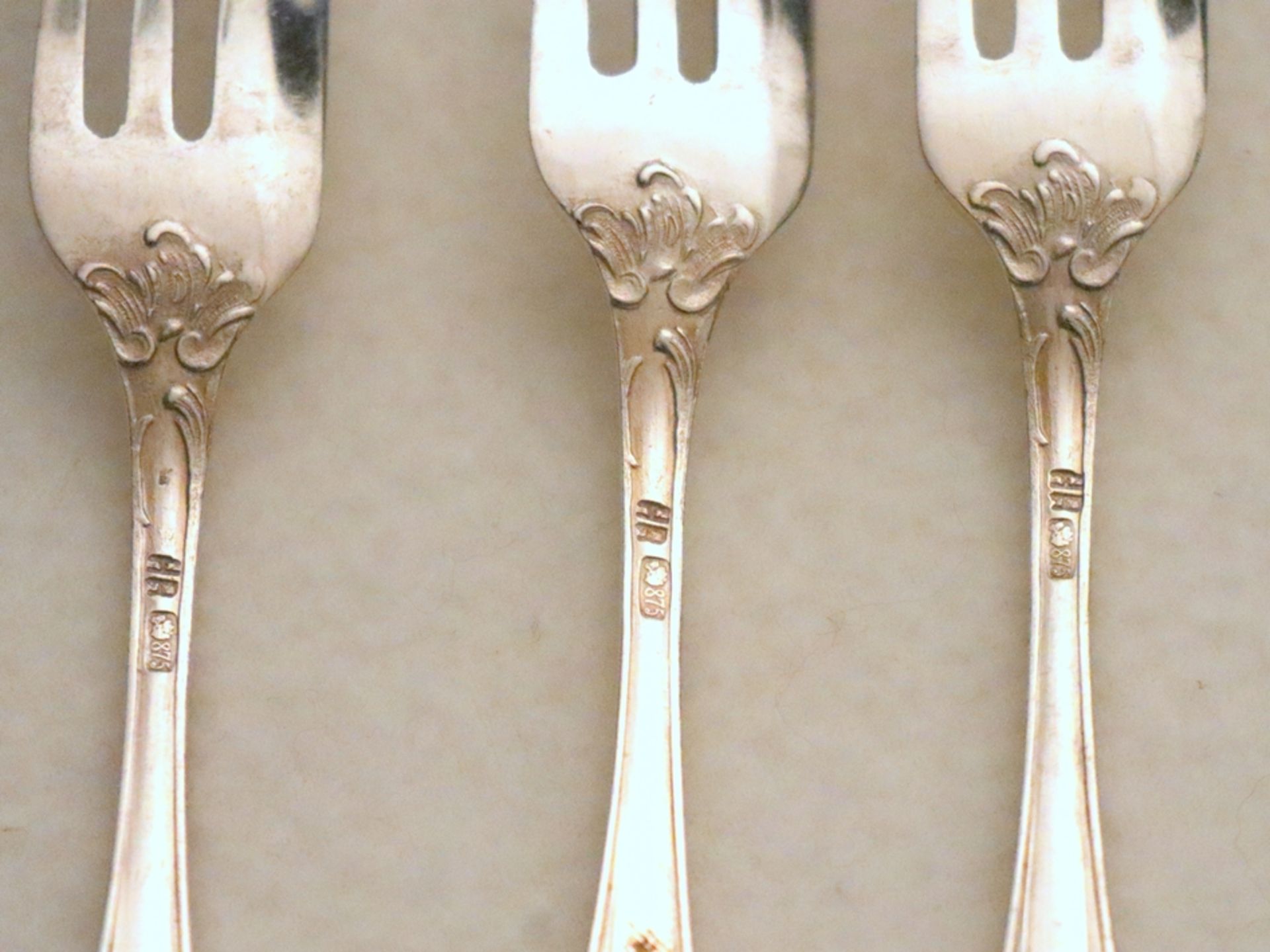 Convolute silver cutlery 875s, around 1890 to 1920 - Image 2 of 4