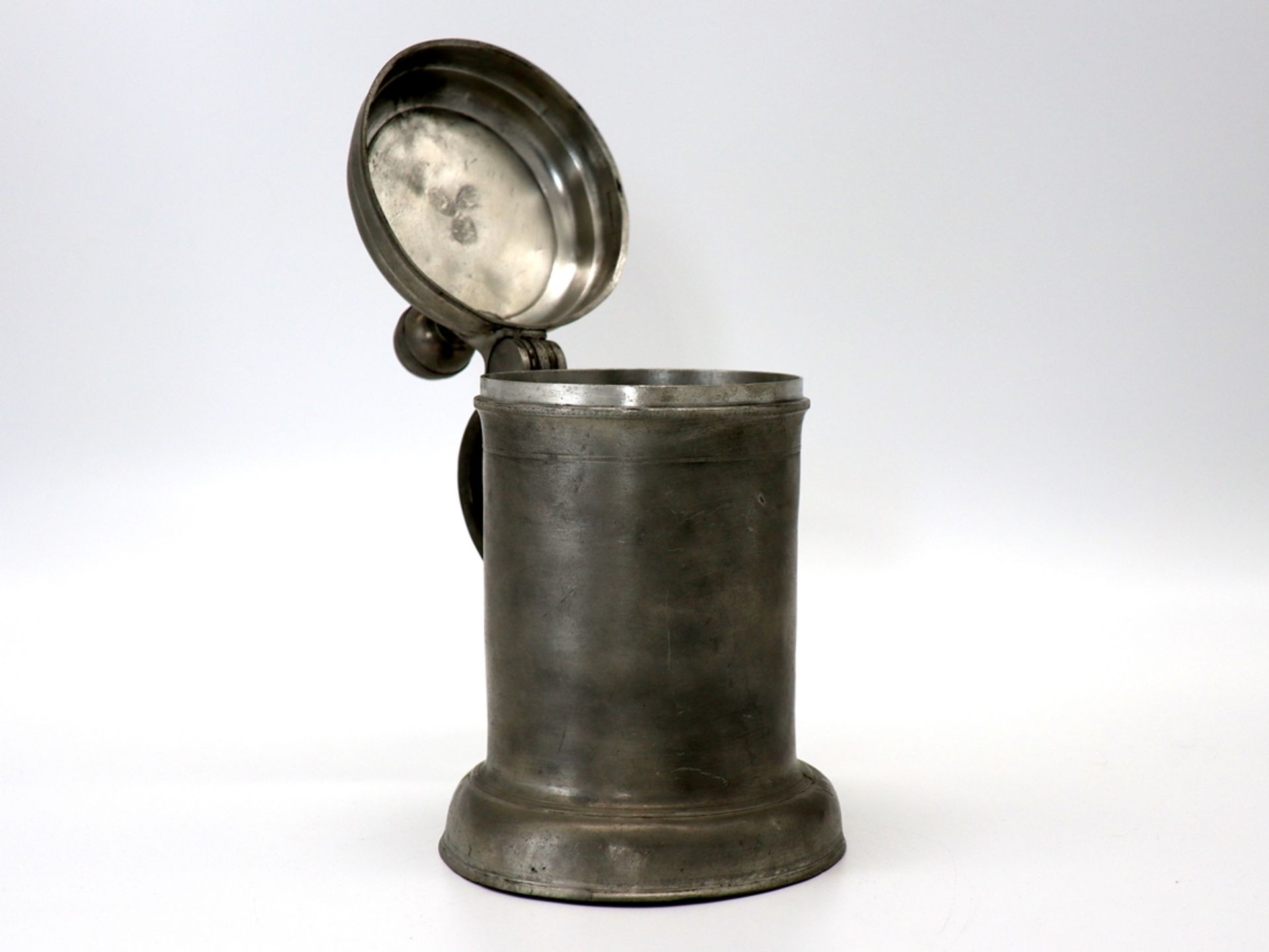 Saxon pewter tankard, dated 1823 - Image 6 of 9