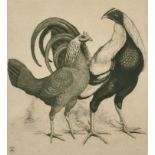 James Rob. Granville Exley (1878-1967) British. "Silver Duck Wing - Grey Old English Game Fowl",