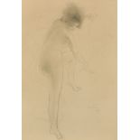 Armand Rassenfosse (1862-1934) Belgian. "Dancing Maiden", Pencil and Pastel, Signed and Dated 1921