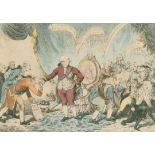 After James Gillray (1757-1815) British. "That! For all the Talents", Hand Coloured Etching, 9.25" x