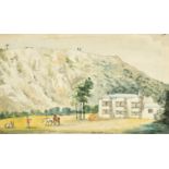 John Nixon (1750-1818) British. "Box Hill Surry" [sic], Watercolour, Signed with Initials, Inscribed