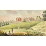 John Nixon (1750-1818) British. "Farnham Castle: Co: Surry"[sic], Watercolour, Signed with Initials,