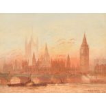 Frederick Edward Joseph Goff (1855-1931) British. "Westminster", Watercolour, Signed, Inscribed