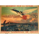 M Richard Outz (20th Century) French. "Souscrivez pour la Victoire", Poster, Rolled 26.75" x 39.