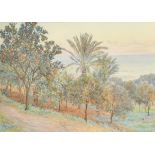 Beatrice Emma Parsons (1870-1955) British. "Algiers from the Villa des Orangers (January)",