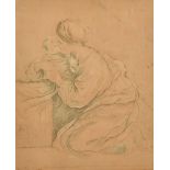 Spencer (18th Century English School). A Mother and Child, Watercolour and Pencil, Signed and