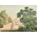 John Nixon (1750-1818) British. "Eaton College" [sic], Watercolour, Signed with Initials,