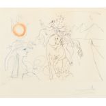 Salvador Dali (1904-1989) Spanish. "Caesar and Cleopatra", Dry-Point Engraving, Signed and