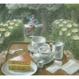 Paul Birkbeck (1939-2019) British. "Tea under a Tree", Watercolour, Signed and Dated '99, and