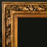 19th Century European School. A Carved Giltwood Frame, with a central slip and inset mirror glass,