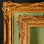 20th Century English School. A Pair of Gilt Composition Frames, with swept and pierced centres and