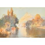 William Knox (1862-1925) British. An Italianate River Scene, Watercolour, Signed, 11" x 16.5" (28