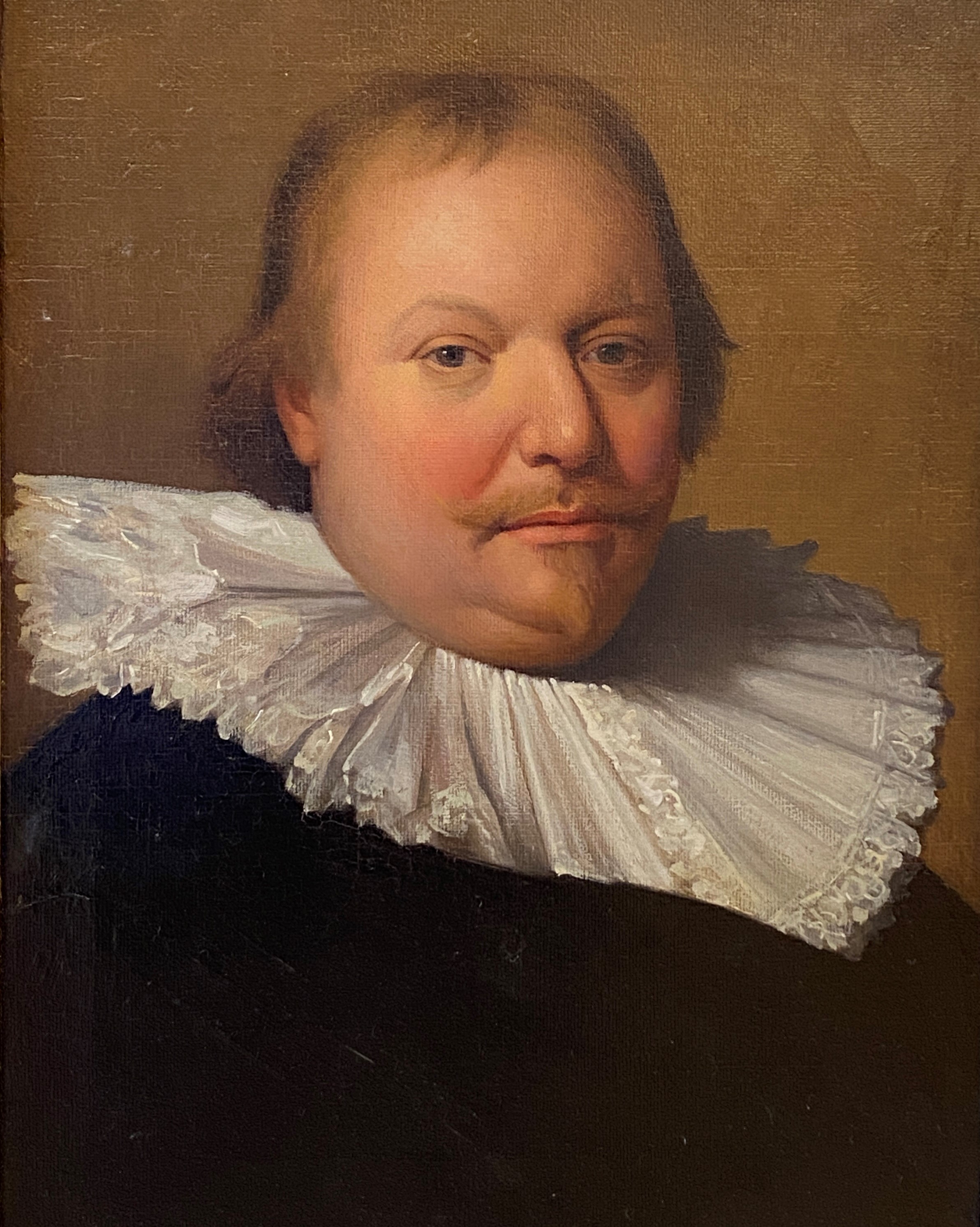 Manner of Michiel Jansz van Mierevelt (1566-1641) Dutch. Bust Portrait of a Man with a Ruff, Oil