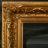 19th Century European School. A Composition Frame, with swept centres and corners, rebate 30" x