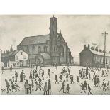 Laurence Stephen Lowry (1887-1976) British. "St Mary's Beswick", Lithograph, with Printer's Guild