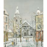 Maurice Utrillo (1883-1955) French. "L'Eglise Saint Pierre", Lithograph in Colours, with a Stamp