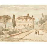 Victor Ames (19th-20th Century) British. "Villa Bartolucci", Watercolour, Inscribed, Unframed 3.