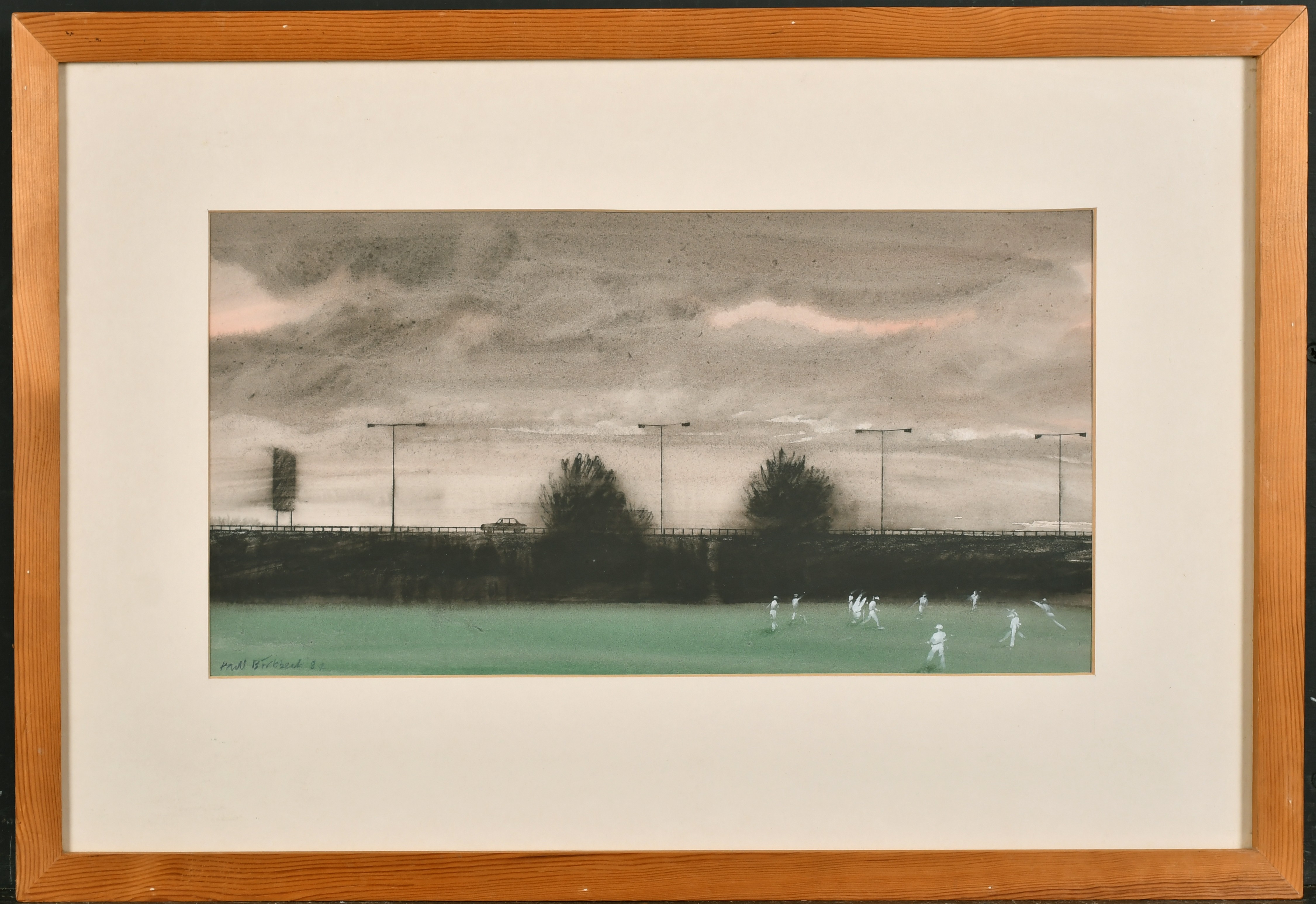 Paul Birkbeck (1939-2019) British. The Cricket Match, Watercolour and Pencil, Signed and Dated ' - Image 2 of 4