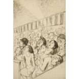 Laura Knight (1877-1970) British. "Circus Audience", Etching, Signed in Pencil, 11.75" x 7.75" (29.8