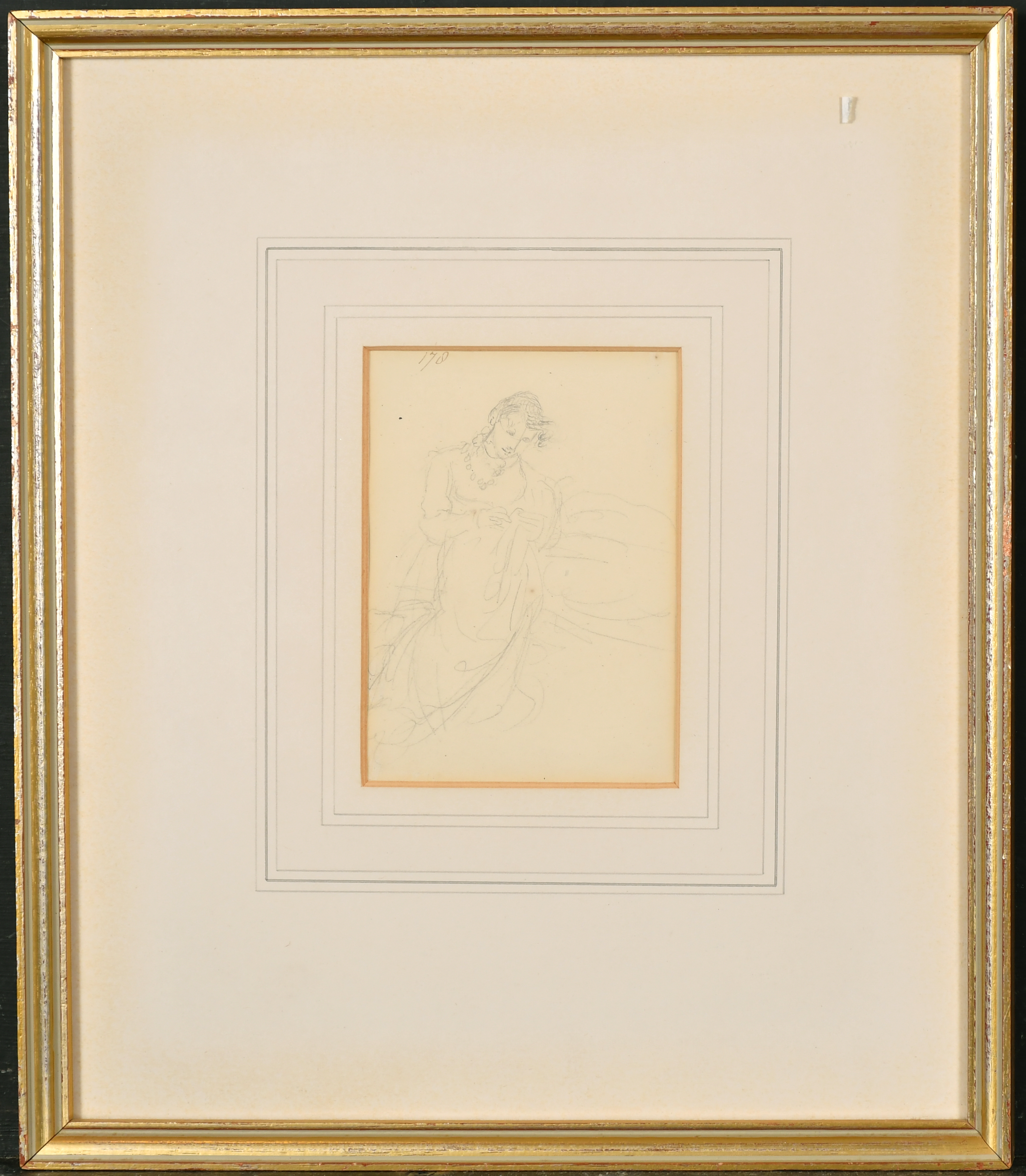 John Nixon (1750-1818) British. A Full Length Portrait of a Lady, Pencil, Numbered 189, 6.5" x 4.25" - Image 5 of 7