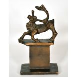 Attributed to Bernard Meadows (1915-2005) British. A Stag, Bronze, Incised Initials, Dated '40 and