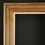 20th Century English School. A Gilt and Painted Composition Frame, with a white fabric slip,