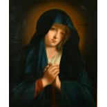 After Giovanni Battista Salvi da Sassoferrato (1609-1685) Italian. 'The Madonna in Sorrow', Oil on