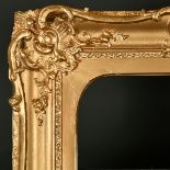 19th Century English School. A Gilt Composition Frame, with swept centres and corners and an